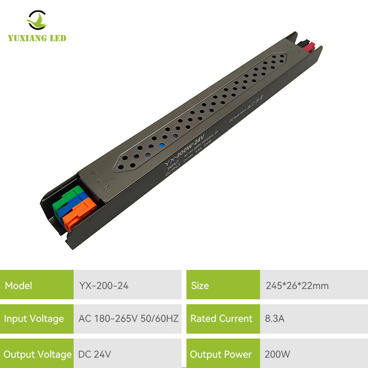 Bộ nguồn bán keo tuyến tính siêu mịn LED 24V 200W