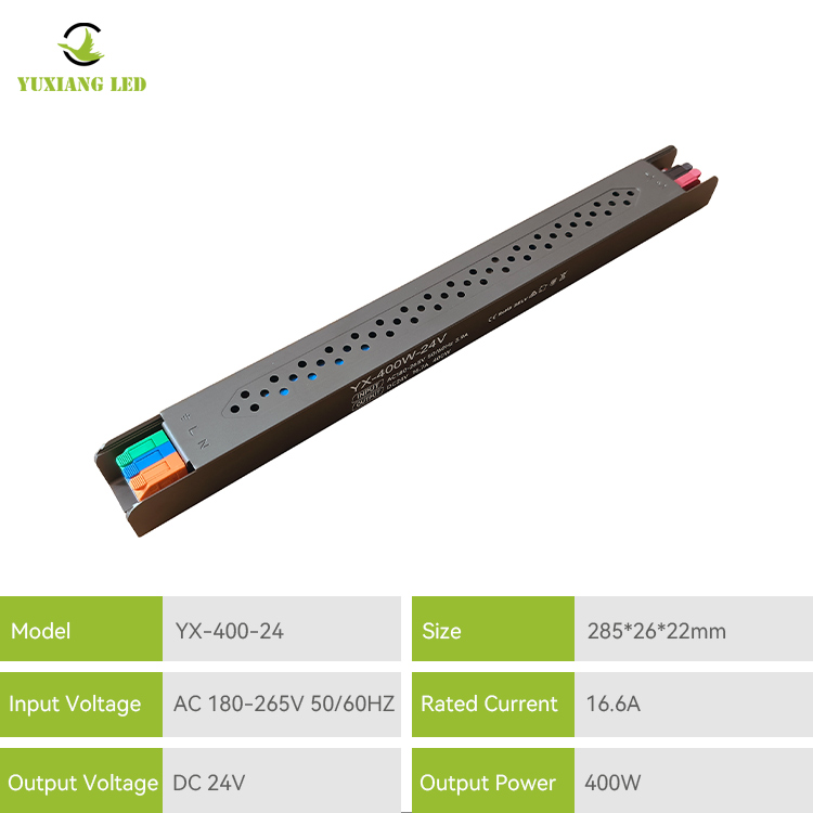 Bộ nguồn bán keo tuyến tính siêu mịn LED 24V 400W