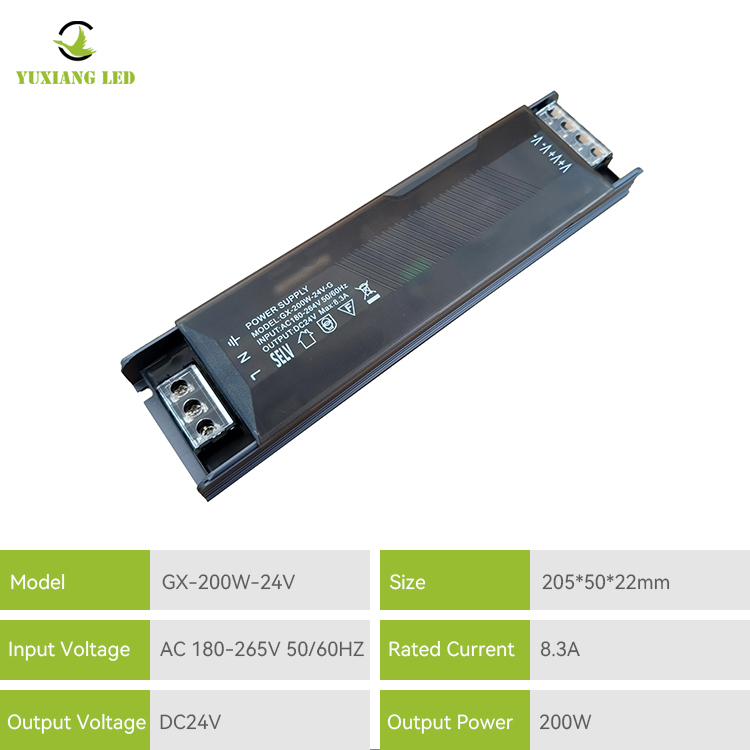 Bộ nguồn chuyển mạch LED Slim bán đầy điện áp không đổi 24V200W