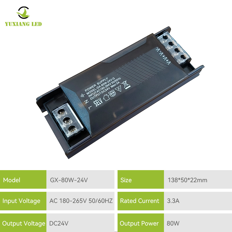 Bộ nguồn chuyển mạch LED Slim bán đầy điện áp không đổi 24V80W