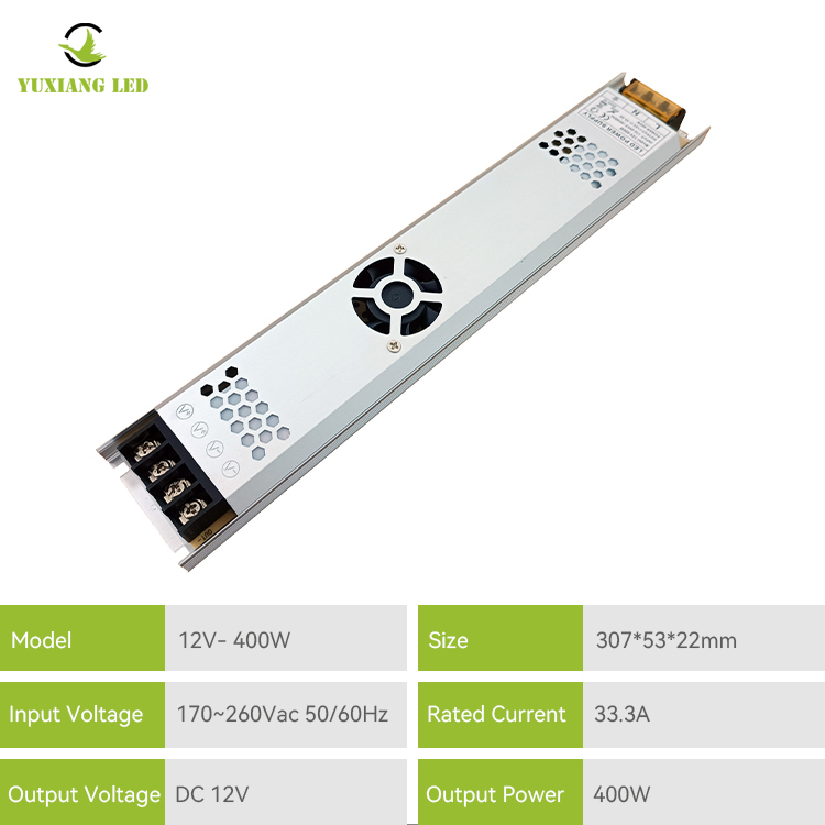 Bộ nguồn Led siêu mỏng DC 12v 400w