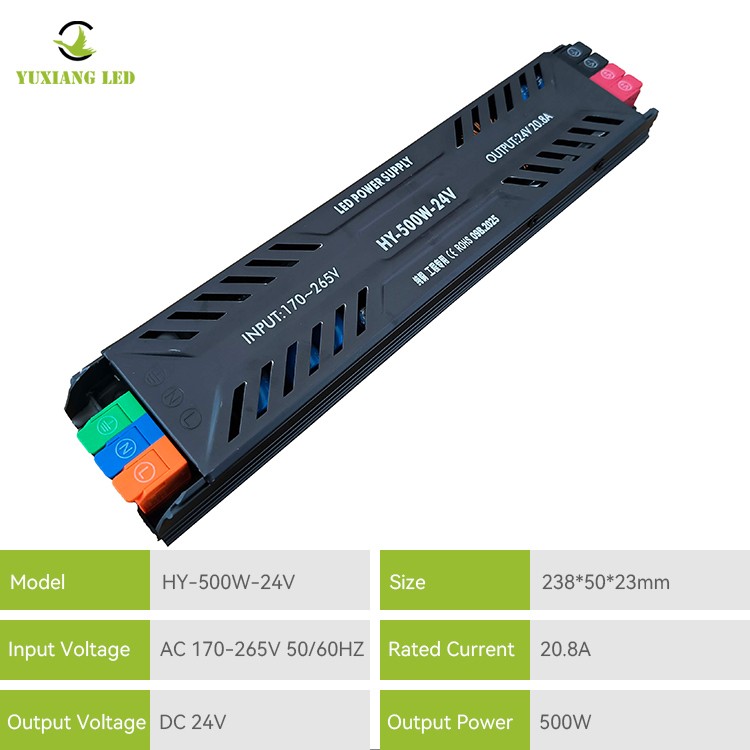 Bộ nguồn LED nửa chậu siêu mỏng DC 24V 500W